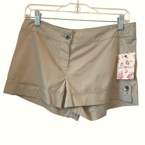 Derek Heart Vintage Y2K NWT Deadstock Micro Mini Chino Shorts Size 3 31" Waist